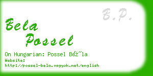 bela possel business card